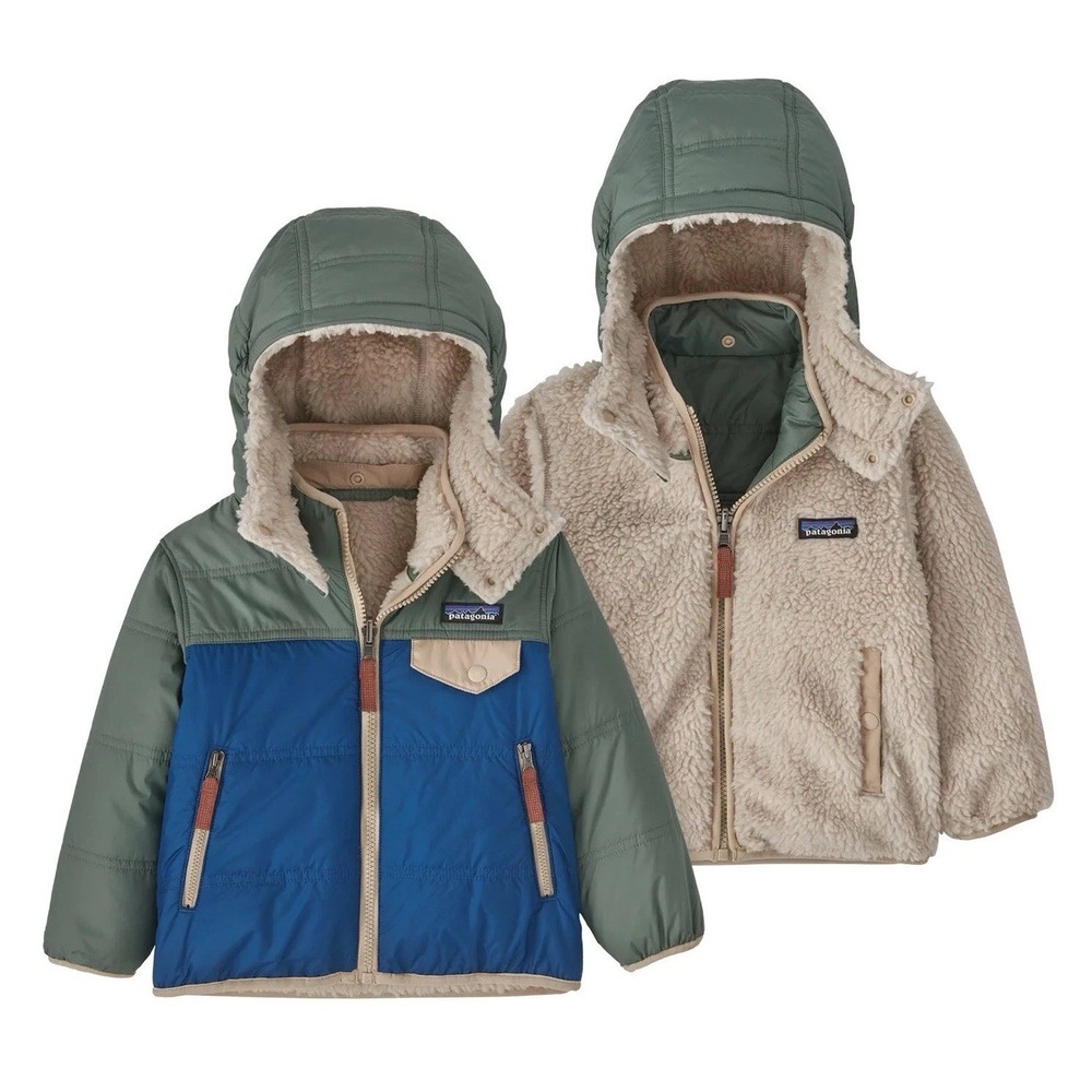 Patagonia Baby Reversible Tribbles Hoodie Jacket/Coat 12-18 Clean